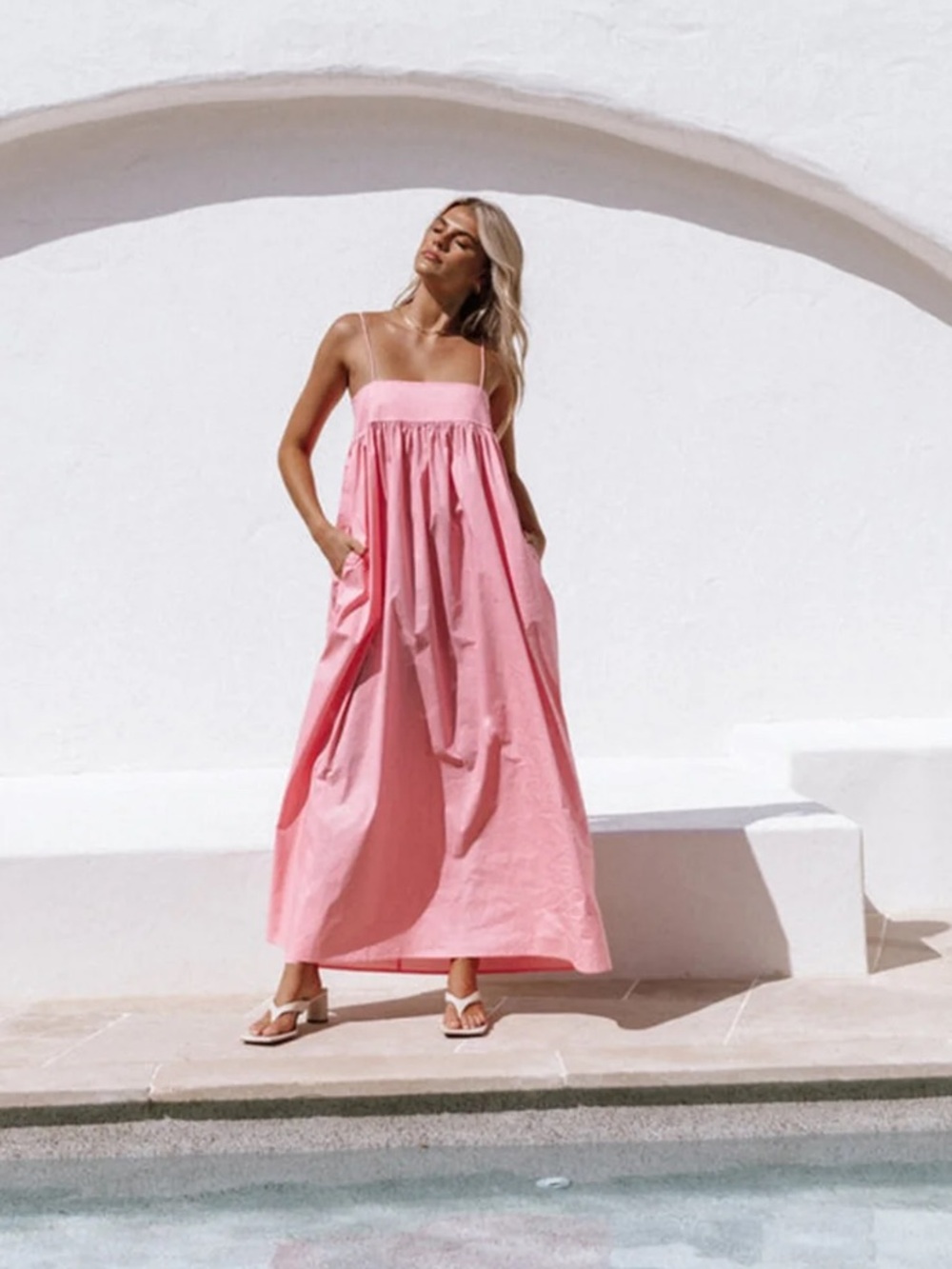 NWT Sndys Serina Maxi Pink Dress Size Small